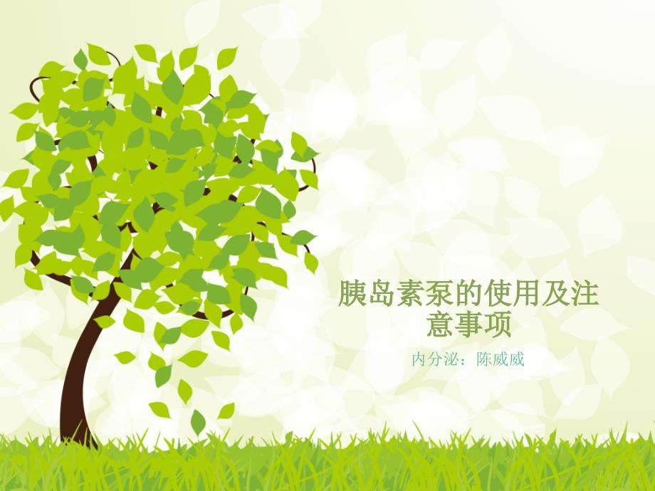 胰岛素泵的使用注意事项.ppt_第1页