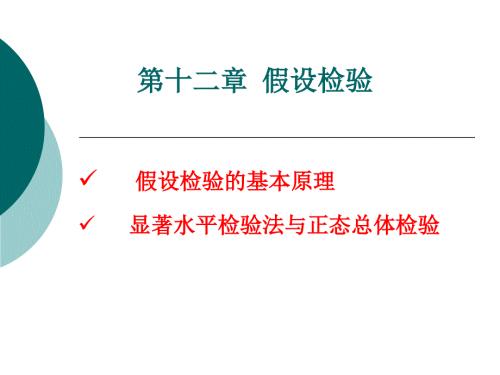 第十章假设检验.ppt