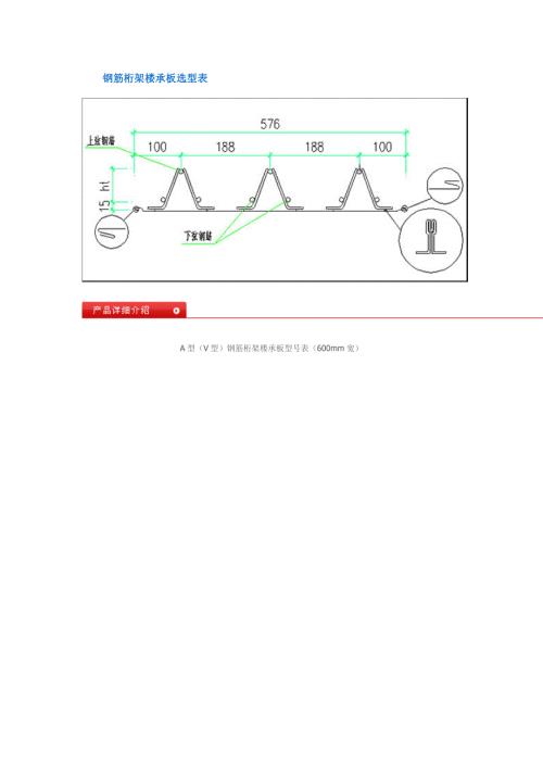 钢筋桁架楼承板选型表.doc