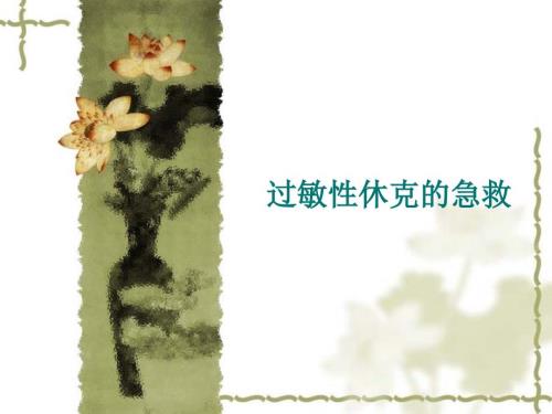 过敏性休克的急救措施.PPT