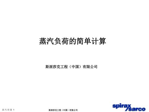 蒸汽用量计算PPT课件.ppt