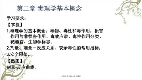食品毒理学基本概念最新课件.ppt