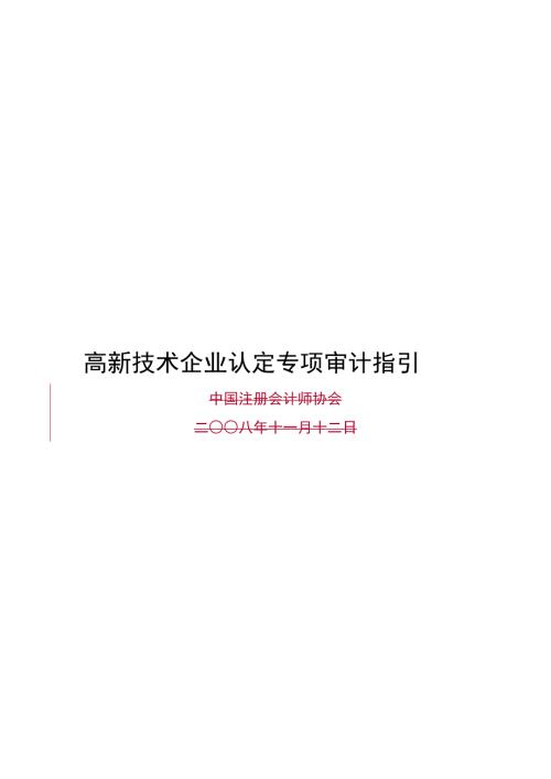 高新技术企业认定专项审计指引.doc