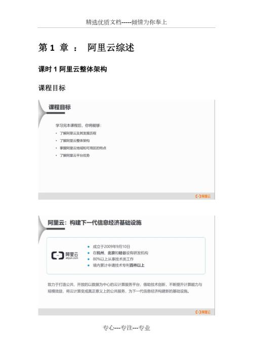 阿里云云计算ACP认证考试辅导课课件整理共160页.docx