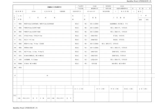 解放牌汽车前刹车调整臂外壳工艺过程卡.doc