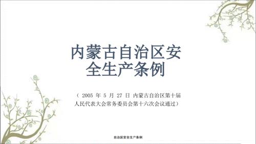 自治区安全生产条例PPT课件.ppt