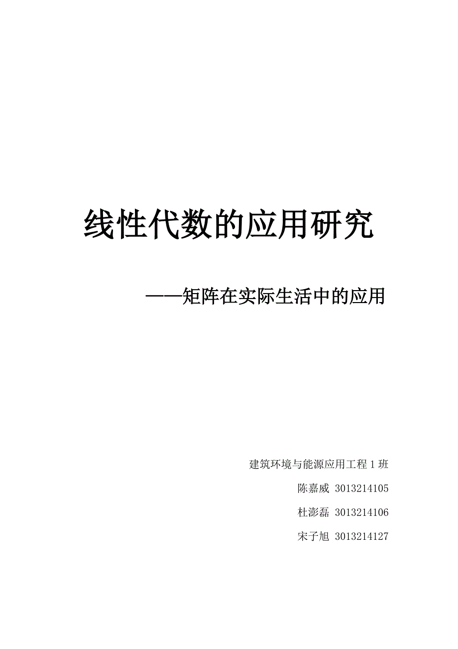 线性代数报告.docx_第1页