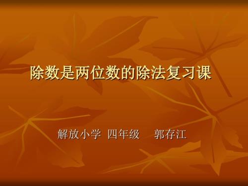 除数是两位数的除法复习课.ppt