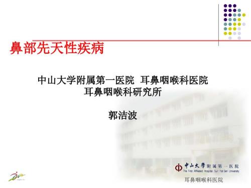 鼻部先天性疾病PPT课件.ppt