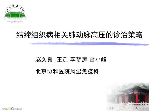 结缔组织病相关肺动脉高压的诊治策略.ppt