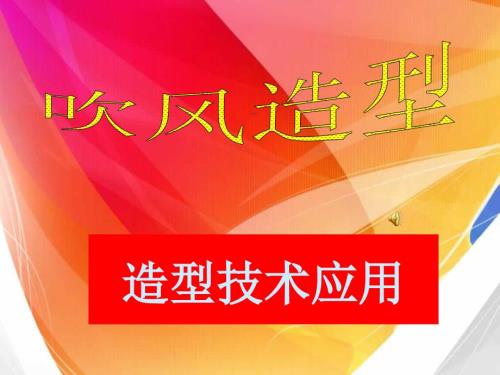 纤手吹风造型课程.ppt