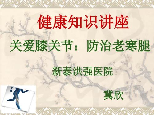 膝关节病健康教育.ppt