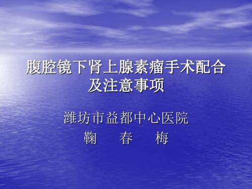 腹腔镜下肾上腺素瘤手术配合.ppt