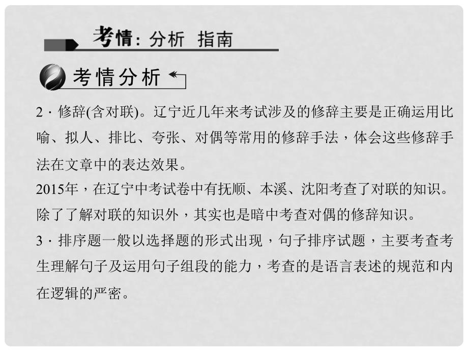 辽宁省中考语文专题复习专题四仿写对联与句子排序含修辞课件.ppt_第3页