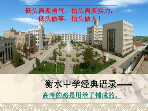 衡水中学高考励志语录.ppt