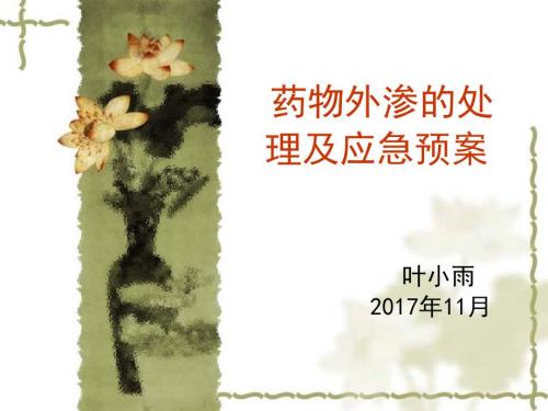 药物外渗的处理及应急预案ppt课件.ppt