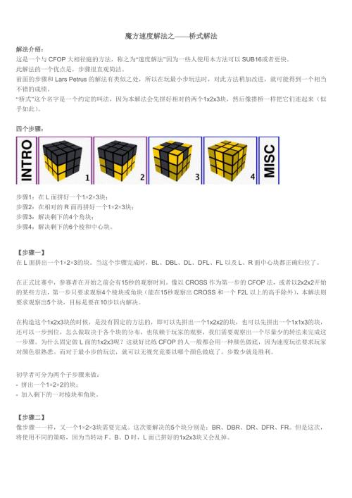 魔方桥式解法教程.doc