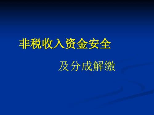非税收入资金安全PPT课件.ppt