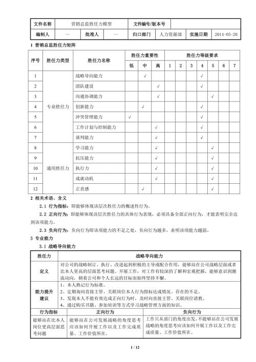 营销总监胜任力模型.docx