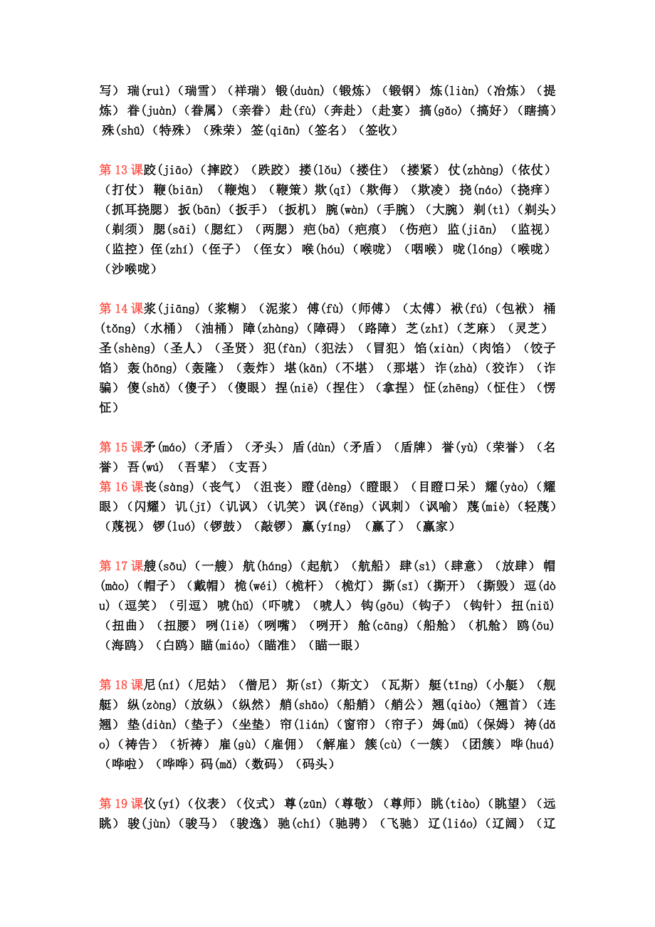 部编五年级下册写字表生字注音组词小学生语文基础音字词训练.docx_第2页