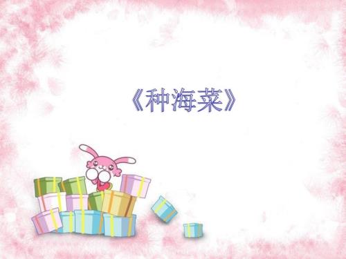 种海菜PPT课件.ppt