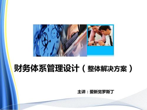 财务体系管理设计整体解决方案.ppt