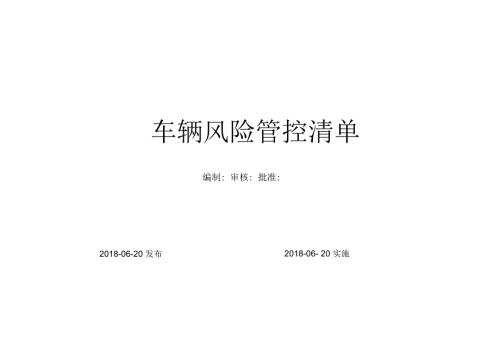 车辆风险管控清单.docx