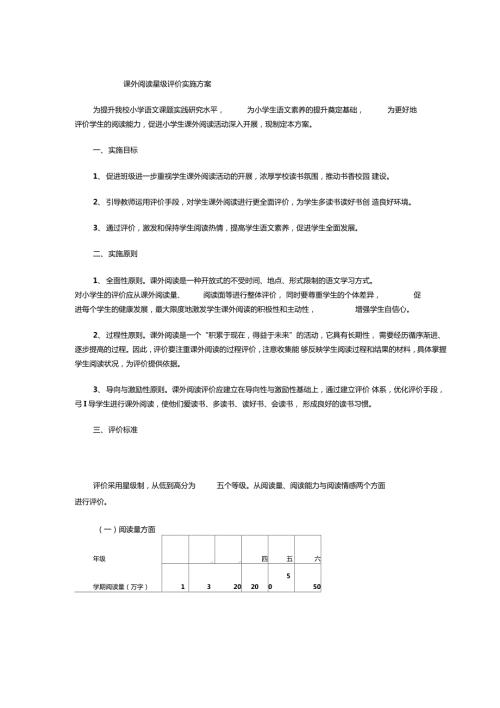 课外阅读星级评价实施方案总.doc