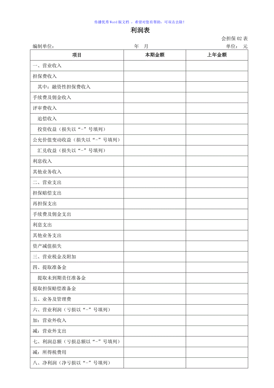 融资性担保公司财务报表Word版.doc_第2页