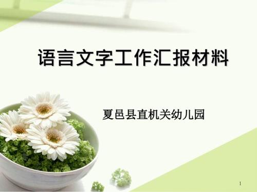 语言文字工作汇报材料PPT演示课件.pptx