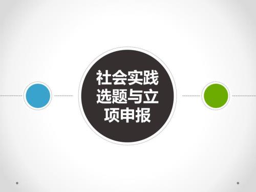 社会实践选题与立项申报.ppt