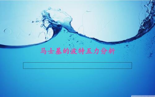马士基的波特五力分析.ppt