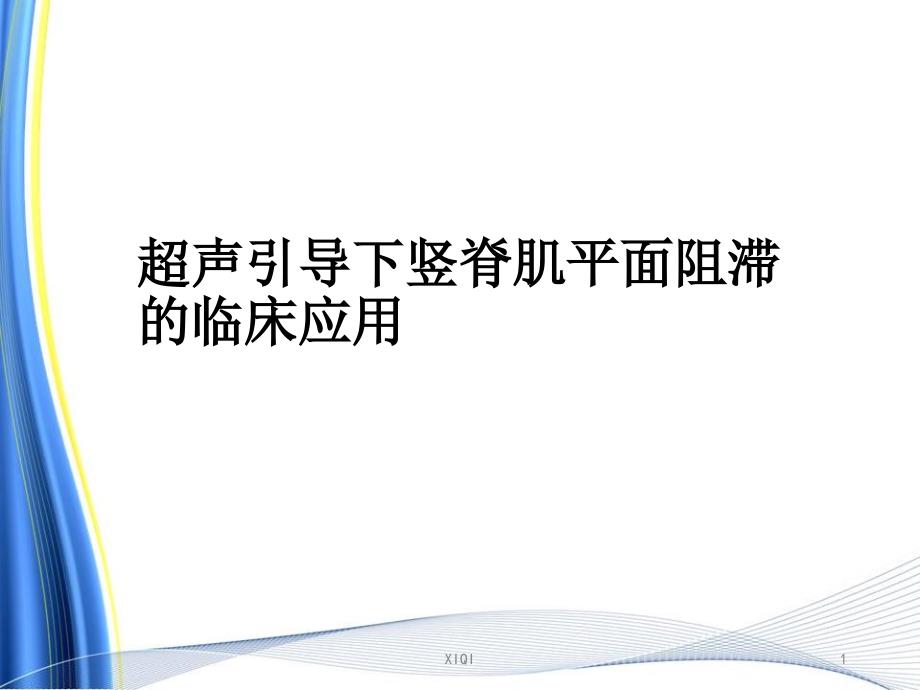 超声引导下竖脊肌阻滞在临床应用.ppt_第1页