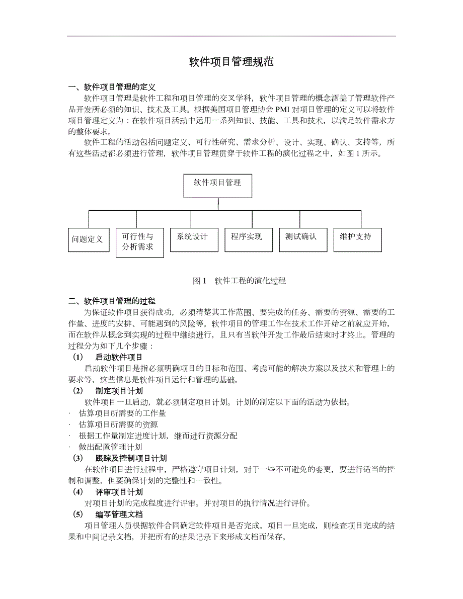 软件项目管理规范方案.doc_第1页