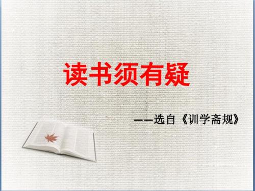 读书须有疑PPT课件.pptx