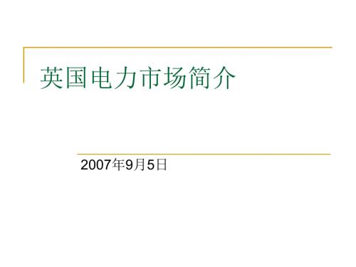 英国电力市场调研成果课件PPT.ppt