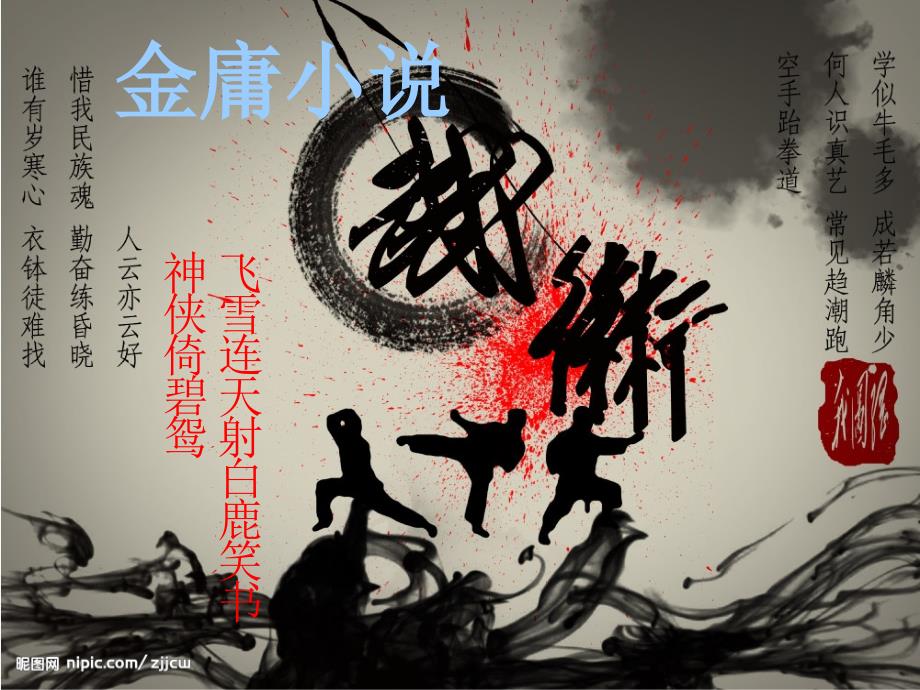 金庸武侠小说演讲PPT.ppt_第1页