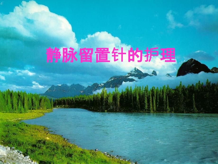 静脉留置针的护理PPT课件.ppt_第1页