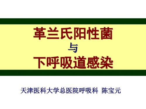 革兰氏阳性菌与下呼吸道感染陈宝元.ppt