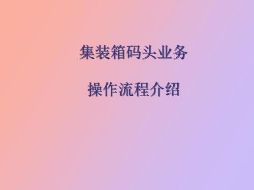集装箱码头业务流程介绍.ppt