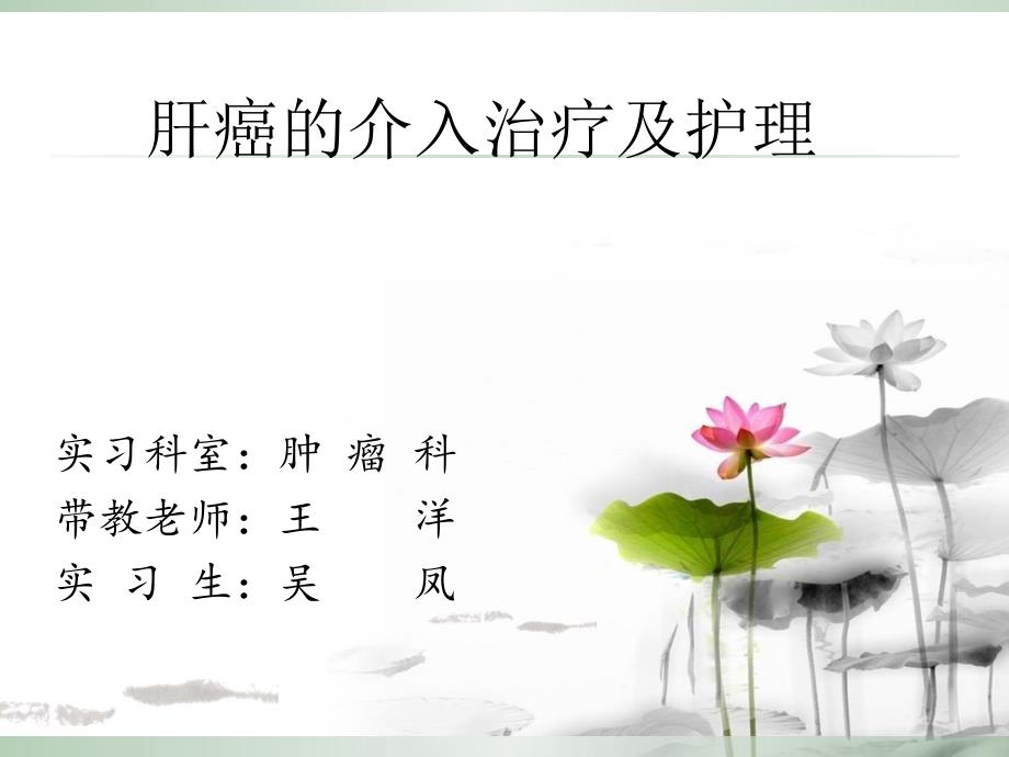 肝癌的介入治疗及护理.pptx_第1页