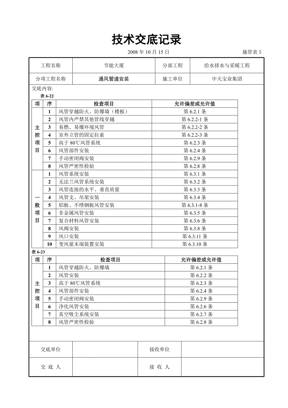 通风管道安装技术交底.doc_第3页