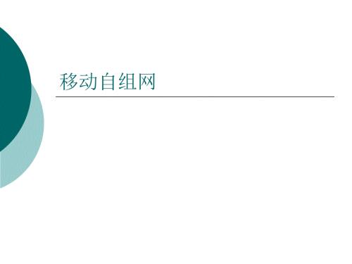 移动自组网PPT课件.ppt