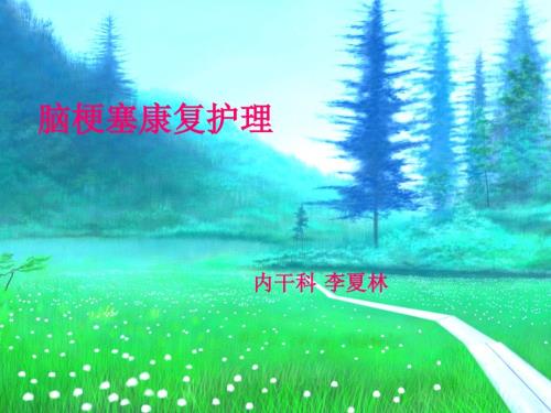 脑梗塞康复护理PPT课件.ppt