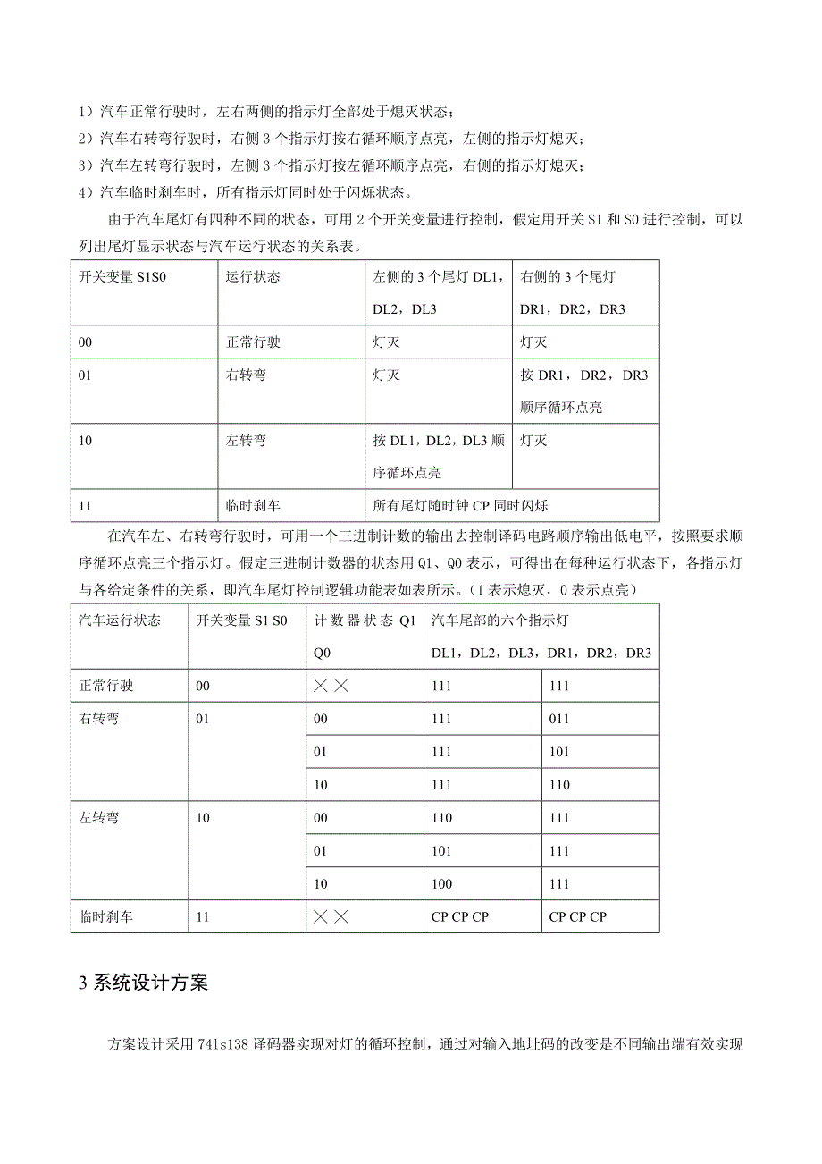 课程设计汽车尾灯控制电路课程报告.doc_第3页