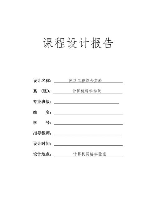 网络工程综合实验.doc