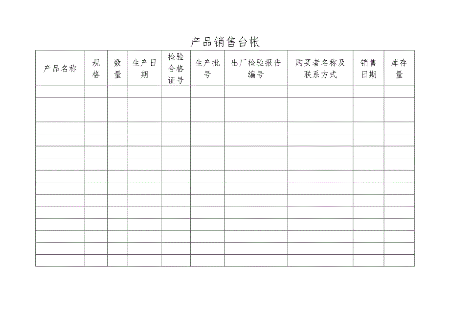 食品企业全套记录表格.doc_第1页
