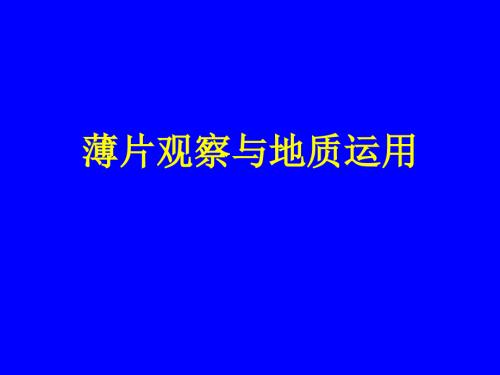 薄片鉴定方法PPT课件.ppt