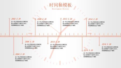 简洁时间轴PPT模板.ppt
