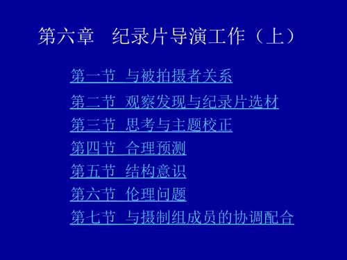记录片导演工作PPT课件.ppt